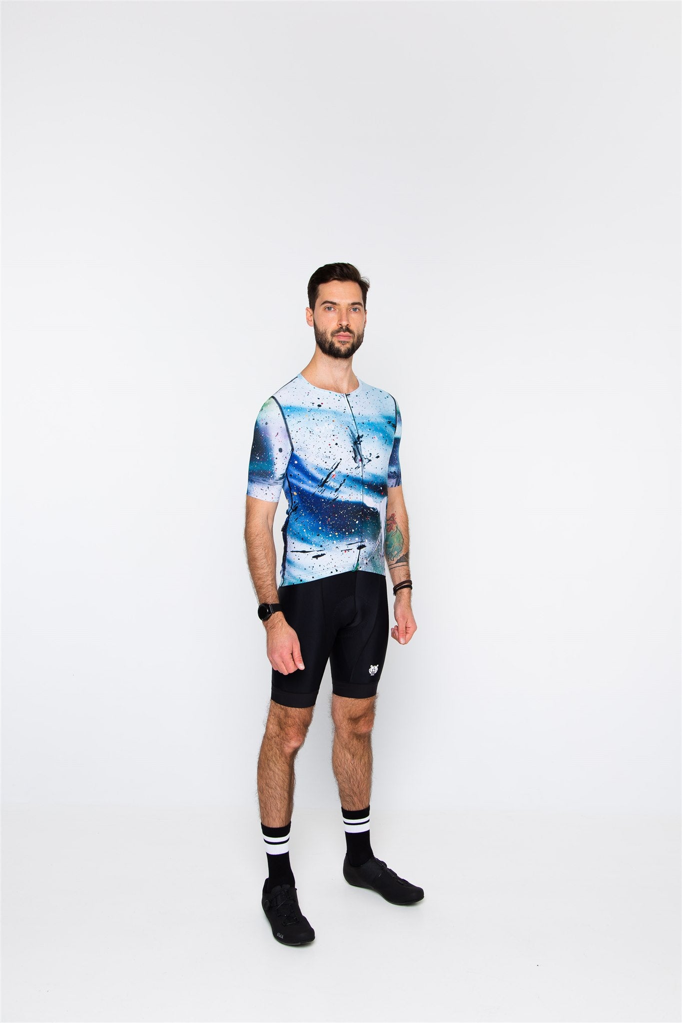 Blue Paint Pro Cycling Jersey